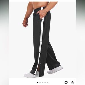 Men's Black and White Basketball Joggers